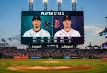 miami marlins vs red sox match player stats