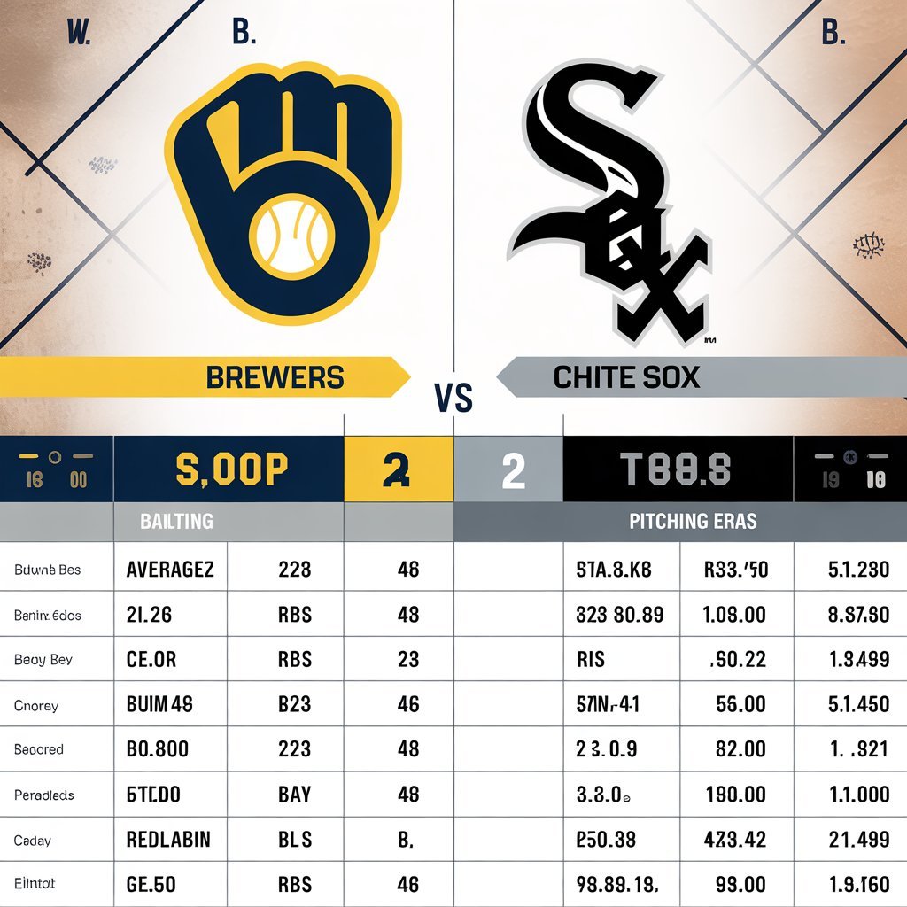 milwaukee brewers vs white sox match player stats