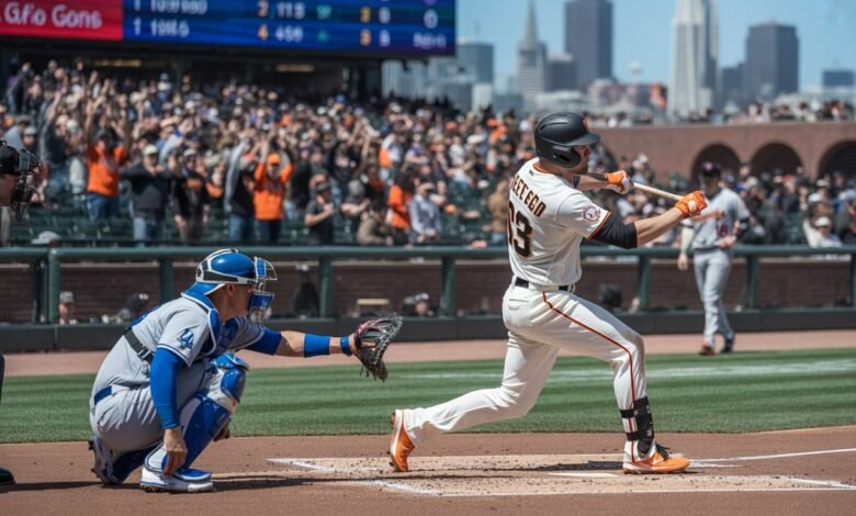 san francisco giants vs dodgers match player stats