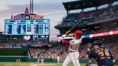 los angeles angels vs detroit tigers match player stats