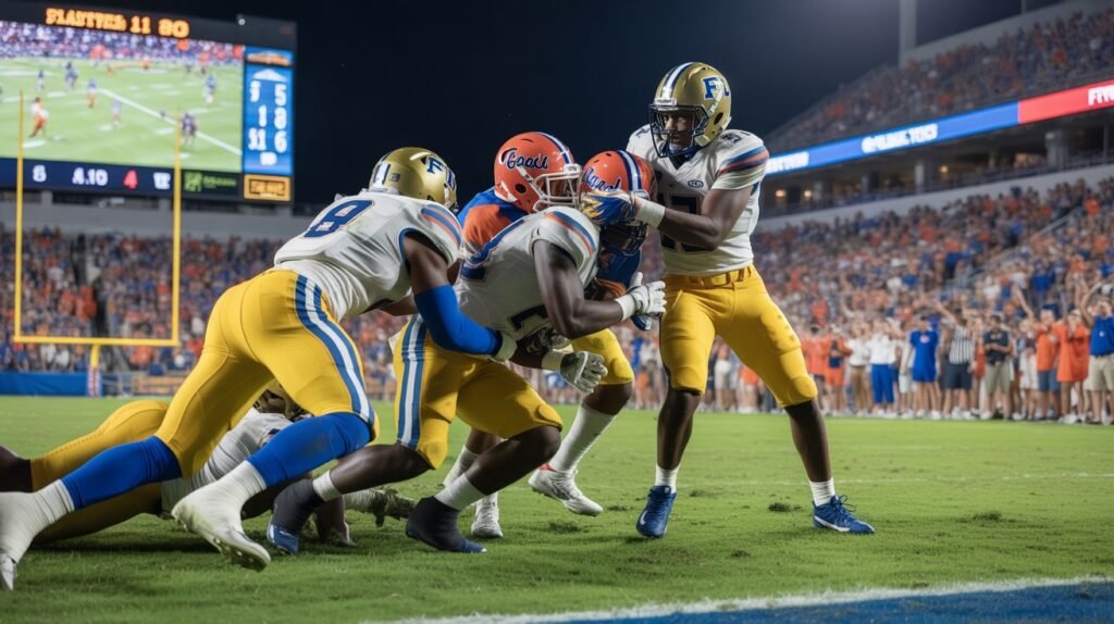 liu sharks football vs florida gators football match player stats