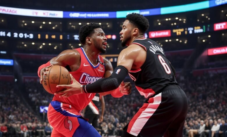 la clippers vs portland trail blazers match player stats