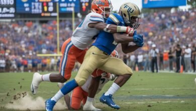 liu sharks football vs florida gators football match player stats