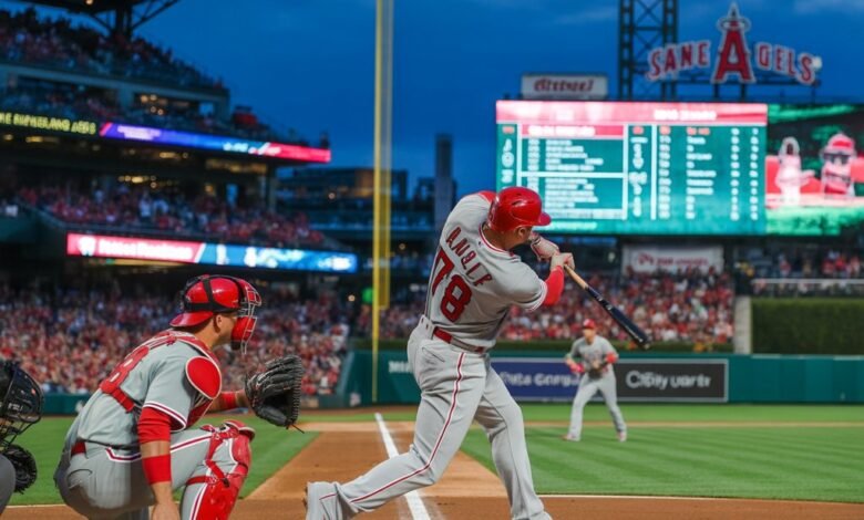 los angeles angels vs phillies match player stats