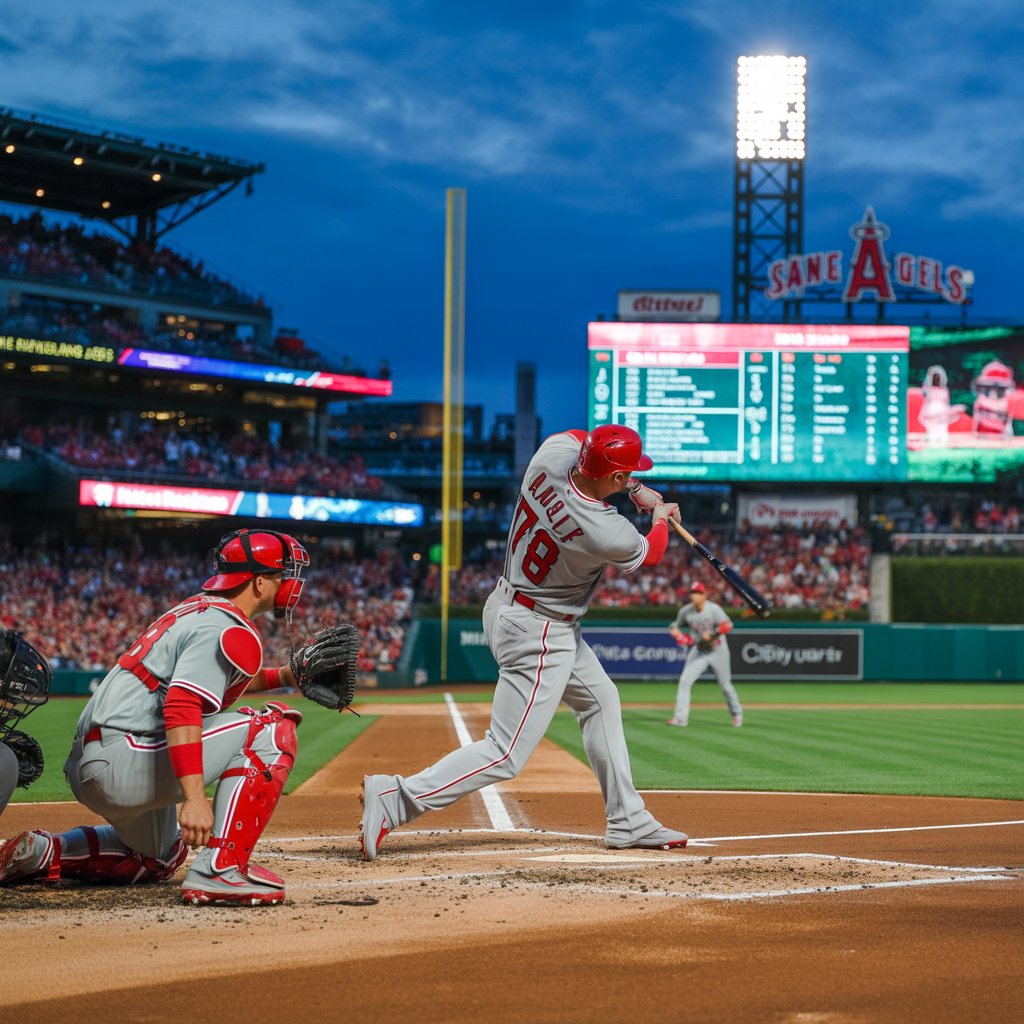 los angeles angels vs phillies match player stats