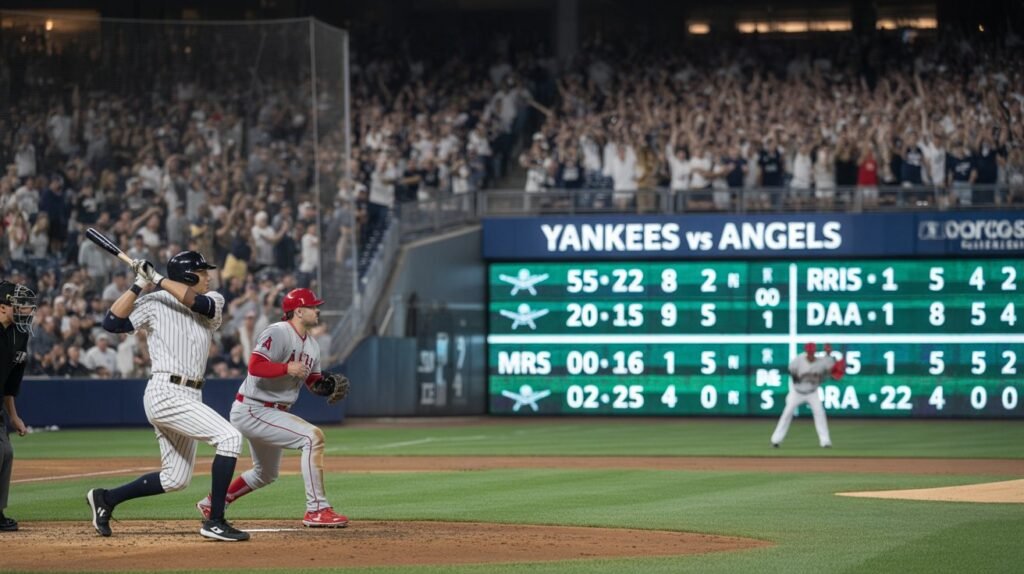 new york yankees vs los angeles angels match player stats