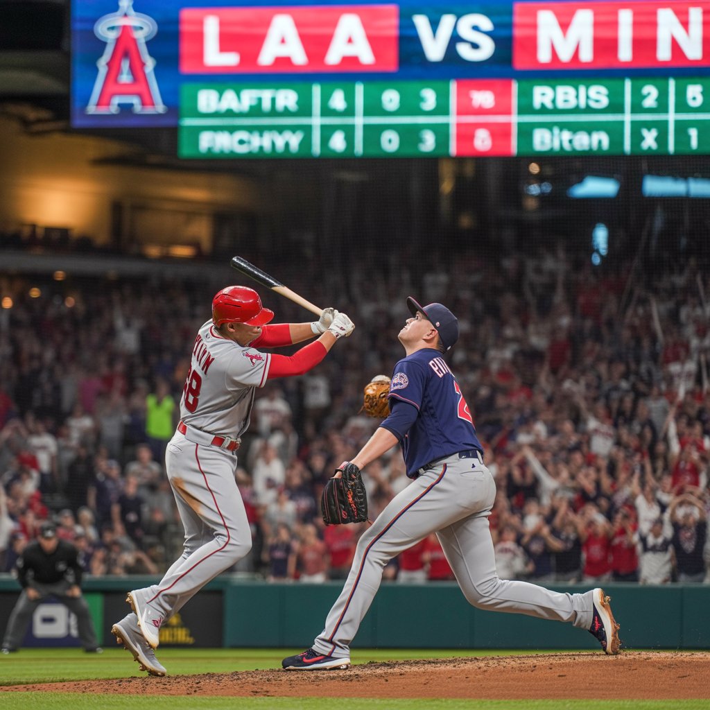 los angeles angels vs minnesota twins match player stats