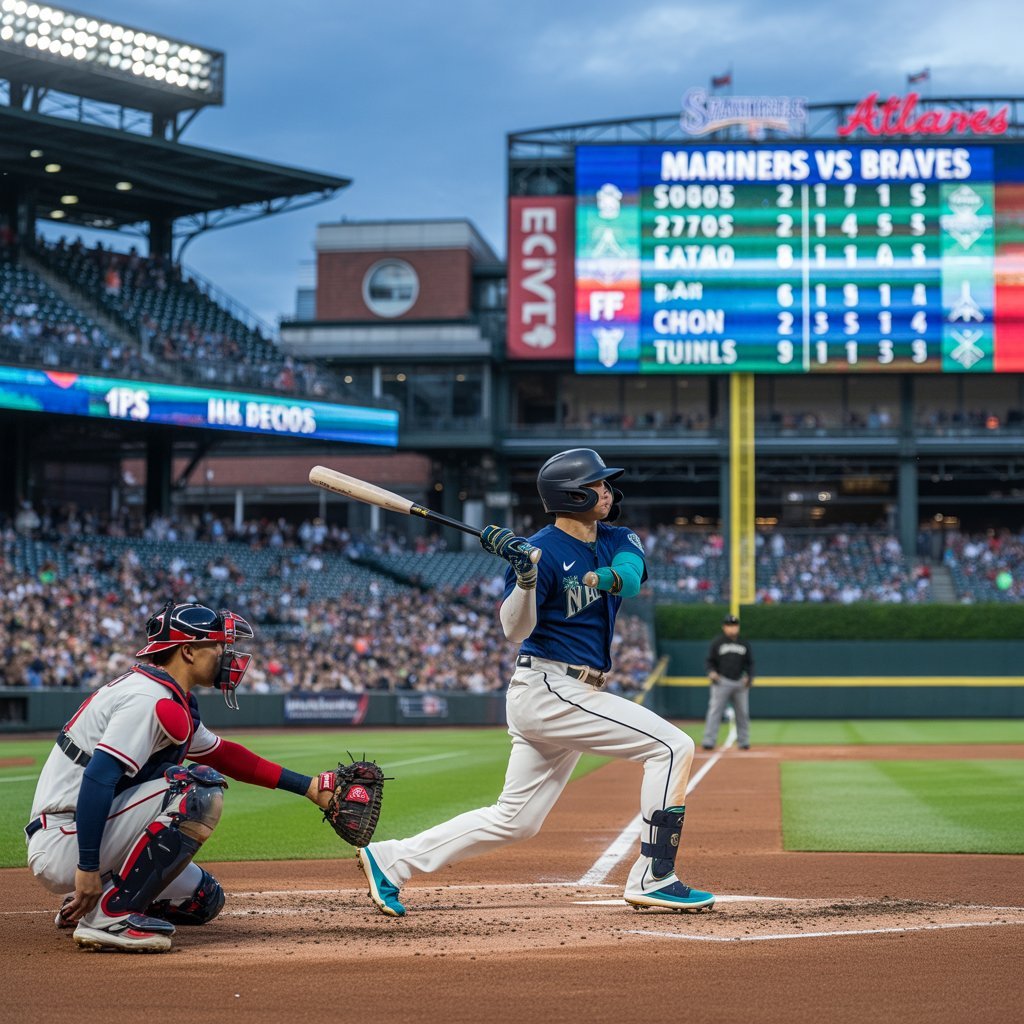 seattle mariners vs atlanta braves match player stats