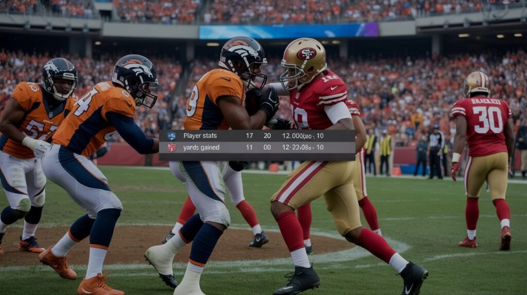 denver broncos vs 49ers match player stats