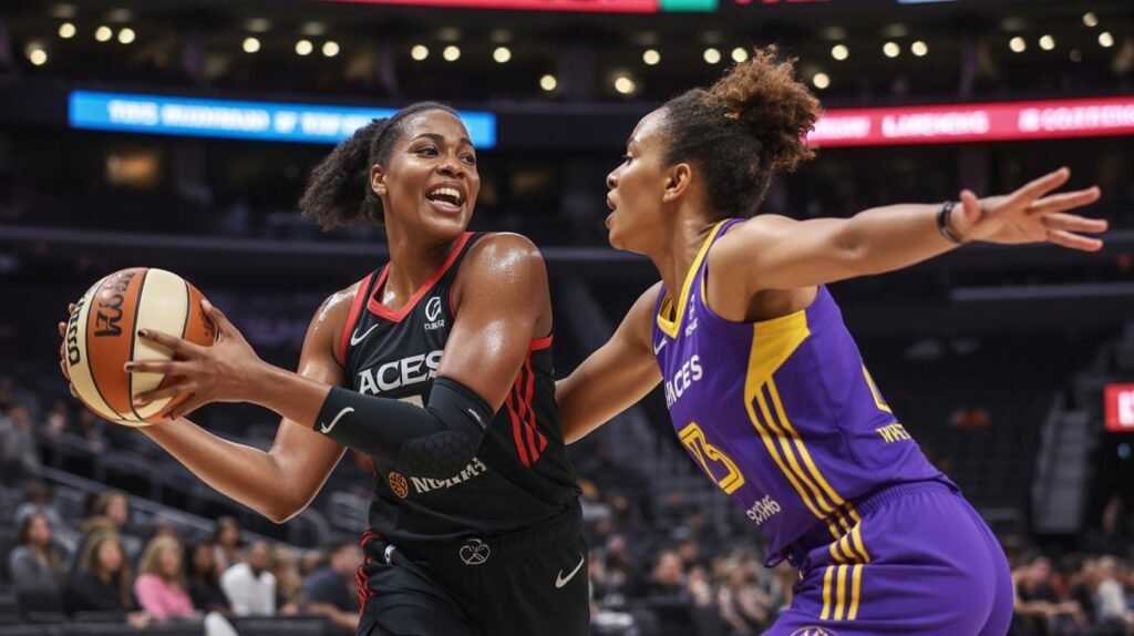 las vegas aces vs los angeles sparks match player stats