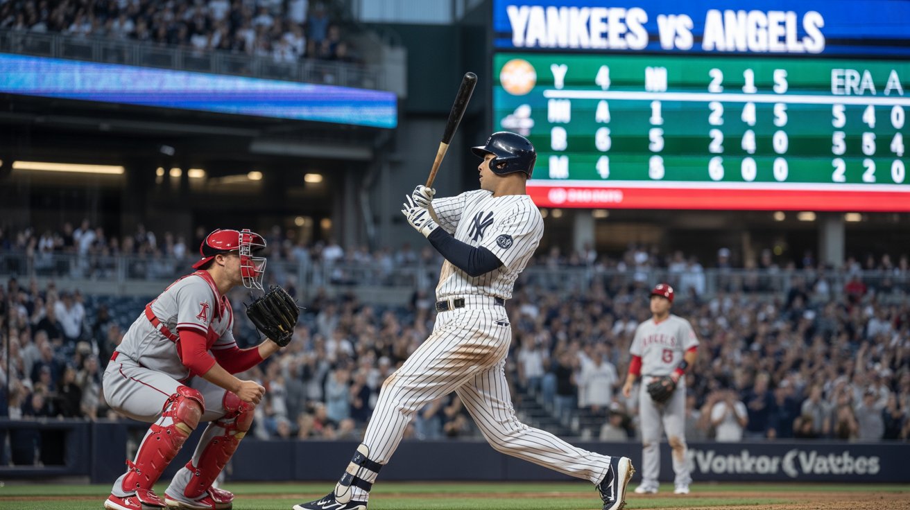 new york yankees vs los angeles angels match player stats