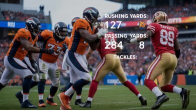 denver broncos vs 49ers match player stats
