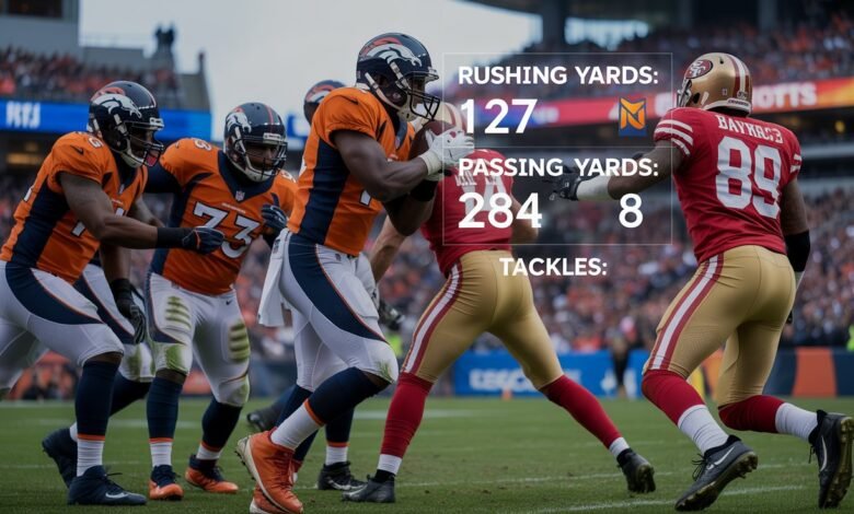 denver broncos vs 49ers match player stats