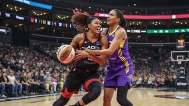 las vegas aces vs los angeles sparks match player stats