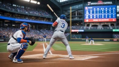 texas rangers vs mets match player stats