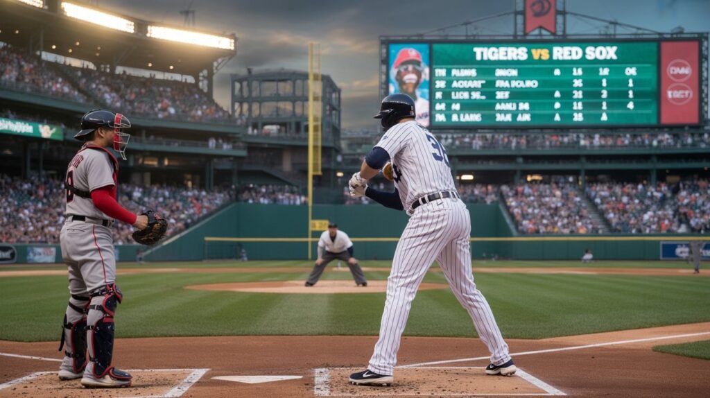 detroit tigers vs red sox match player stats