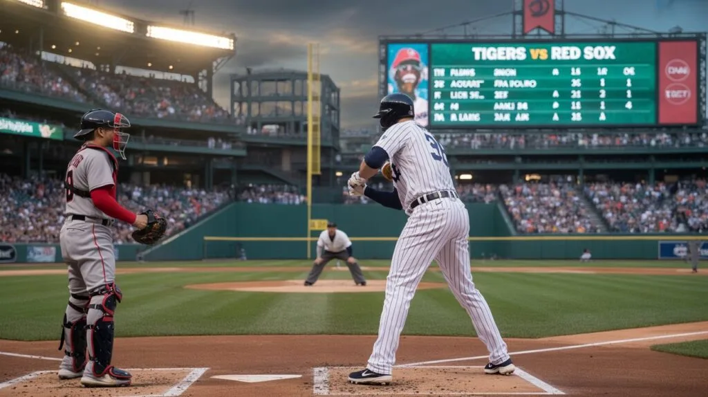 detroit tigers vs red sox match player stats