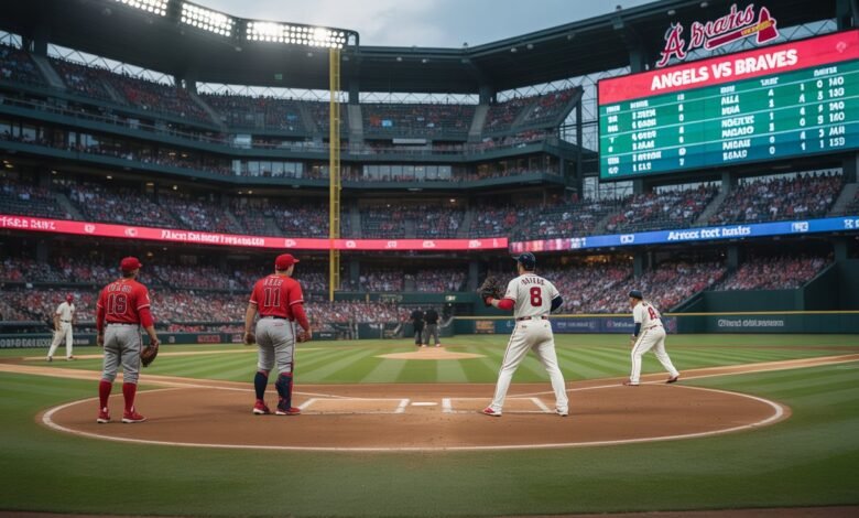 los angeles angels vs atlanta braves match player stats