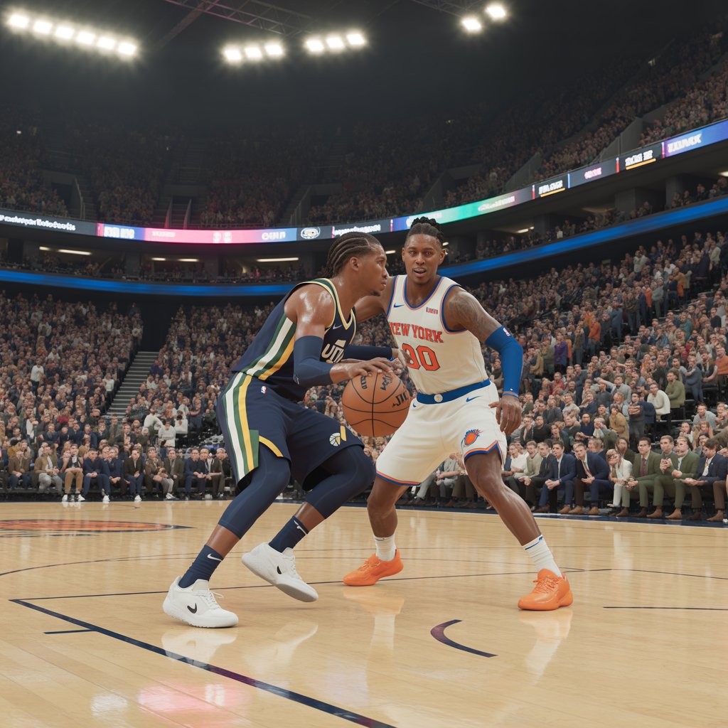 utah jazz vs knicks match player stats