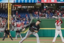 miami marlins vs washington nationals match player stats