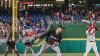 miami marlins vs washington nationals match player stats