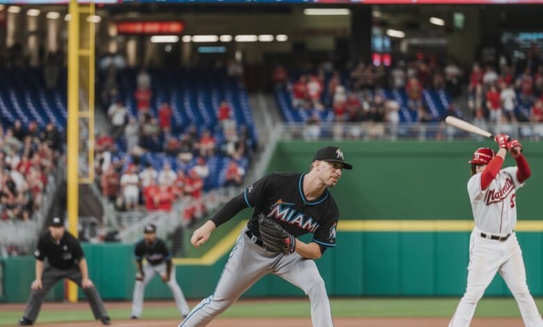 miami marlins vs washington nationals match player stats
