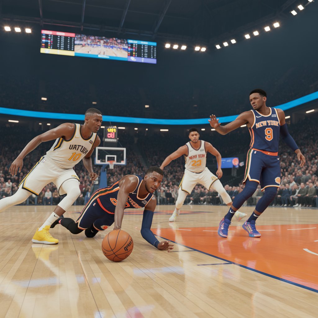 utah jazz vs knicks match player stats