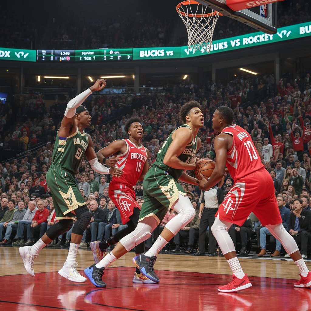 milwaukee bucks vs houston rockets match player stats