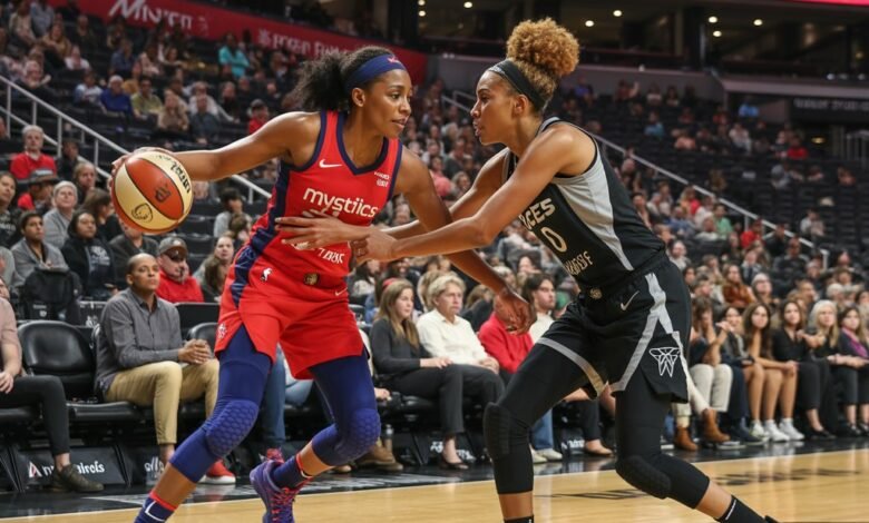 washington mystics vs las vegas aces match player stats