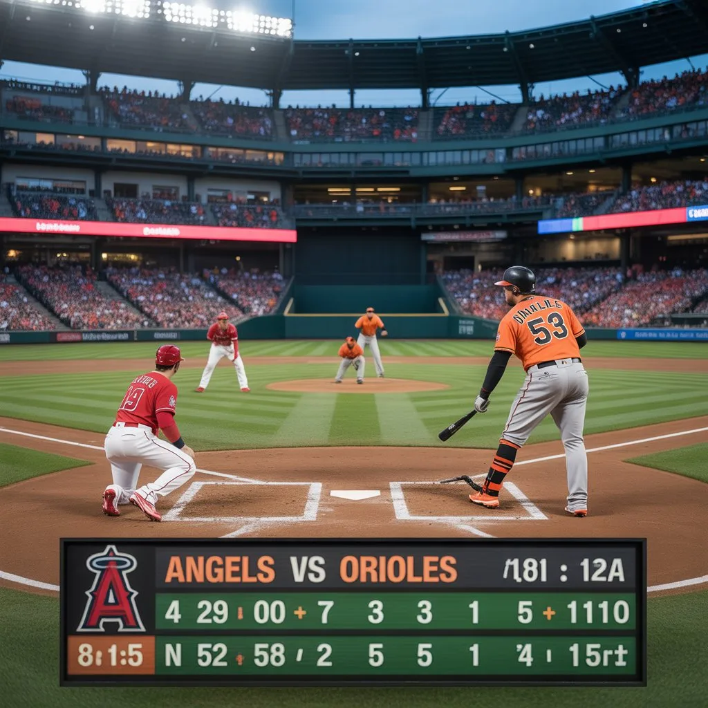 los angeles angels vs baltimore orioles match player stats