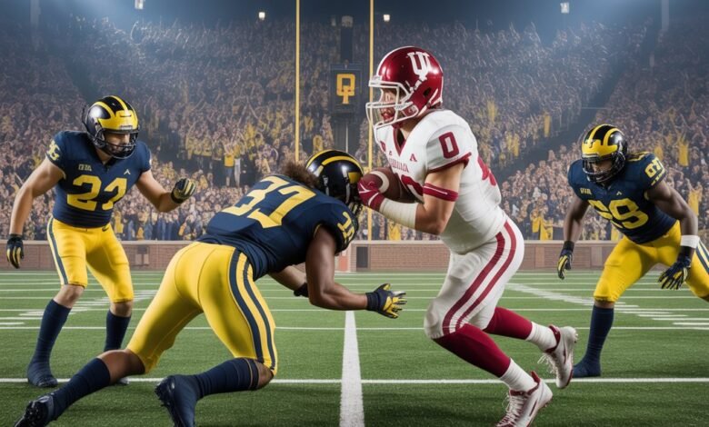 michigan wolverines football vs indiana hoosiers football match player stats