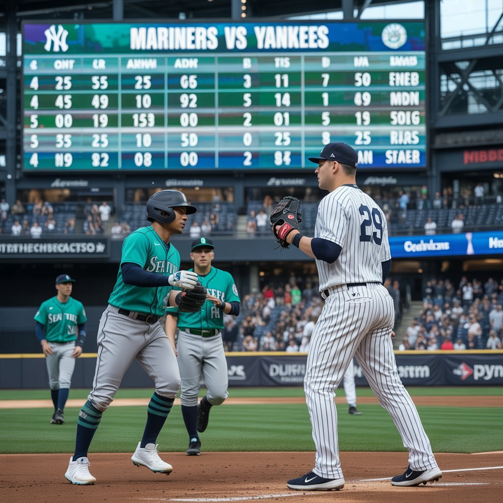seattle mariners vs new york yankees match player stats