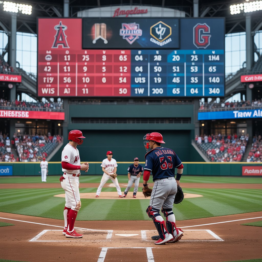 los angeles angels vs cleveland guardians match player stats