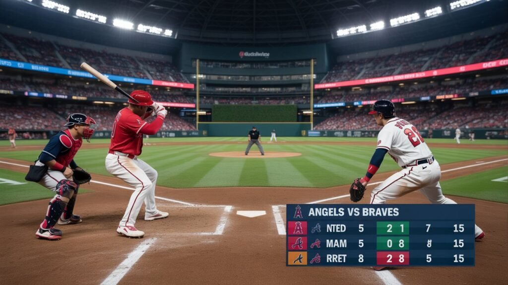 los angeles angels vs atlanta braves match player stats