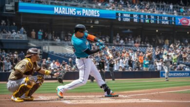 miami marlins vs padres match player stats