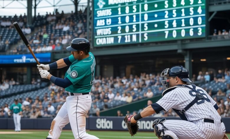 seattle mariners vs new york yankees match player stats