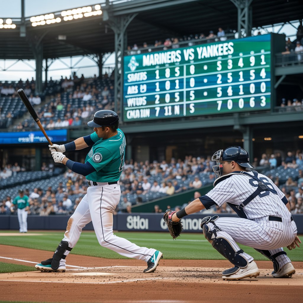 seattle mariners vs new york yankees match player stats