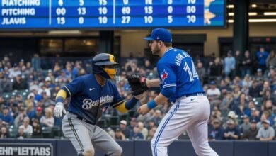 milwaukee brewers vs toronto blue jays match player stats