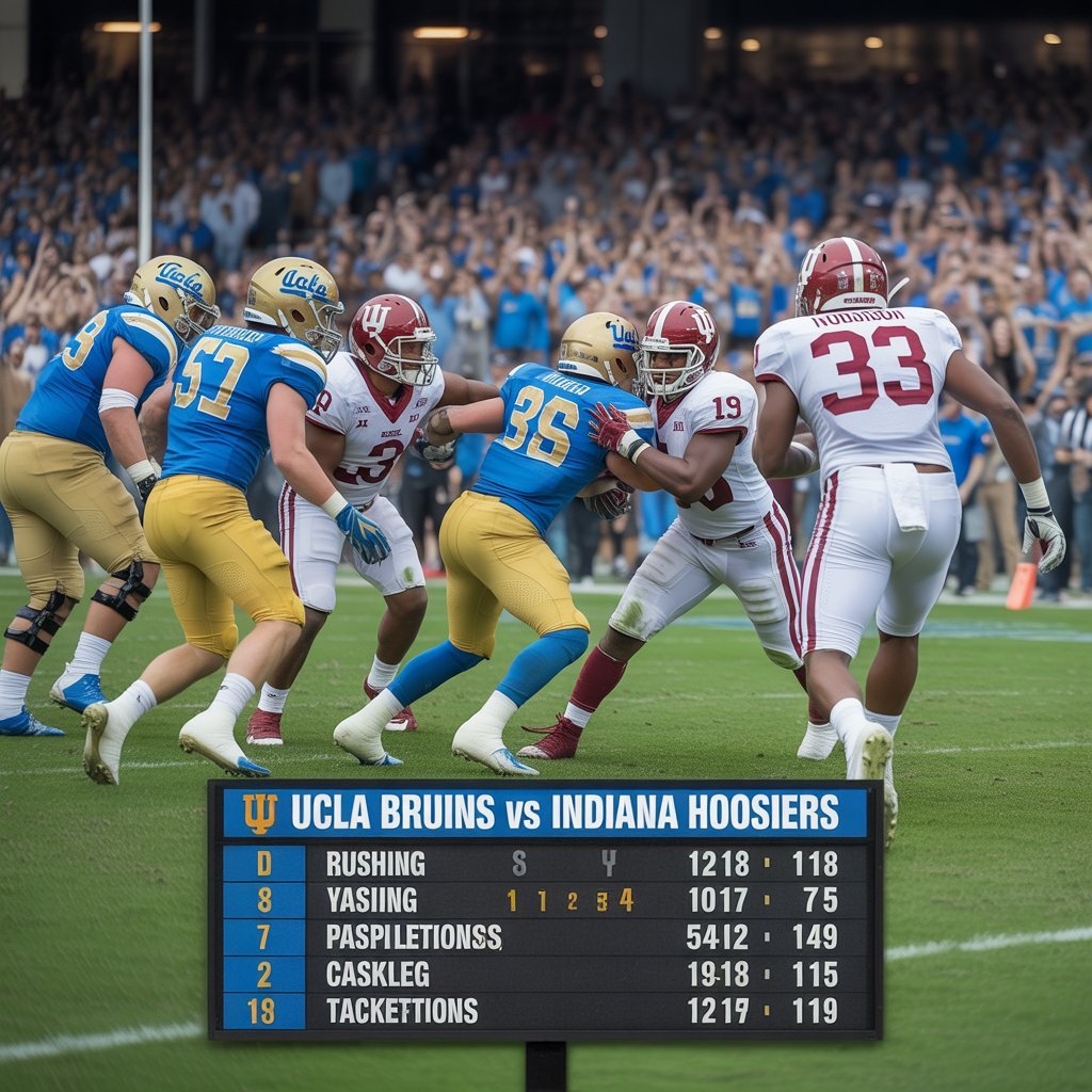 ucla bruins football vs indiana hoosiers football match player stats