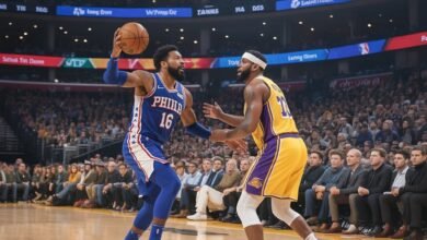 76ers vs lakers match player stats
