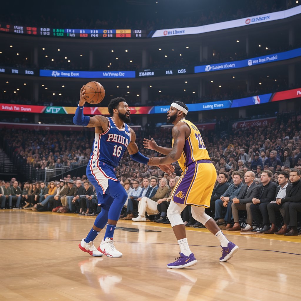 76ers vs lakers match player stats