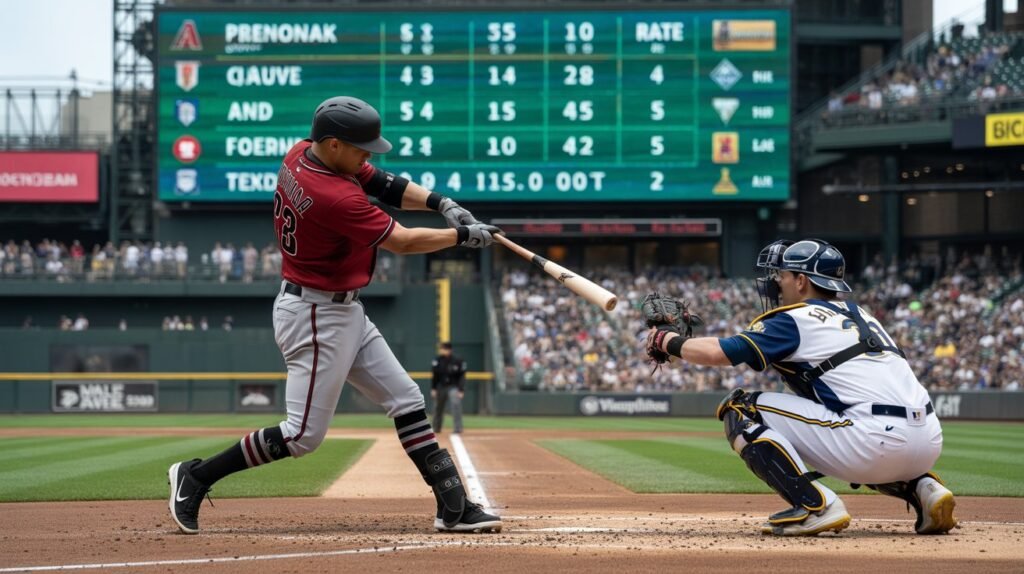 diamondbacks vs milwaukee brewers match player stats