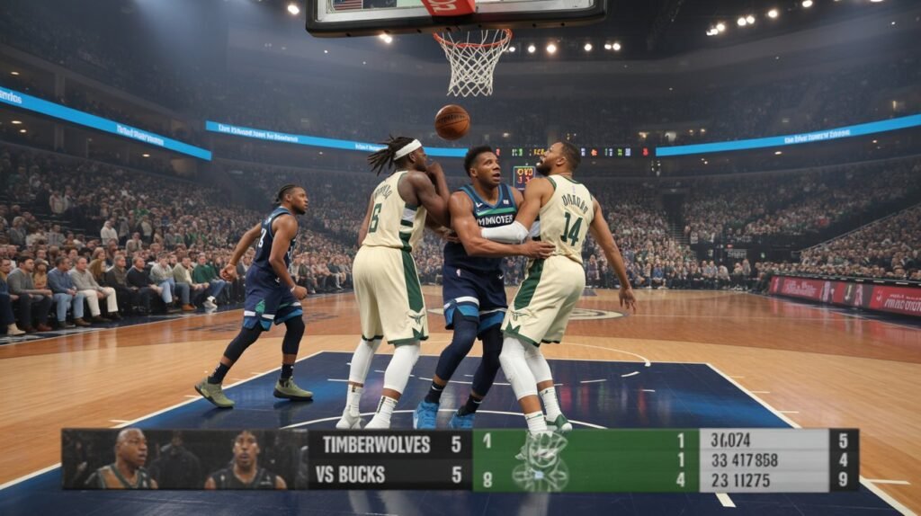 timberwolves vs milwaukee bucks match player stats