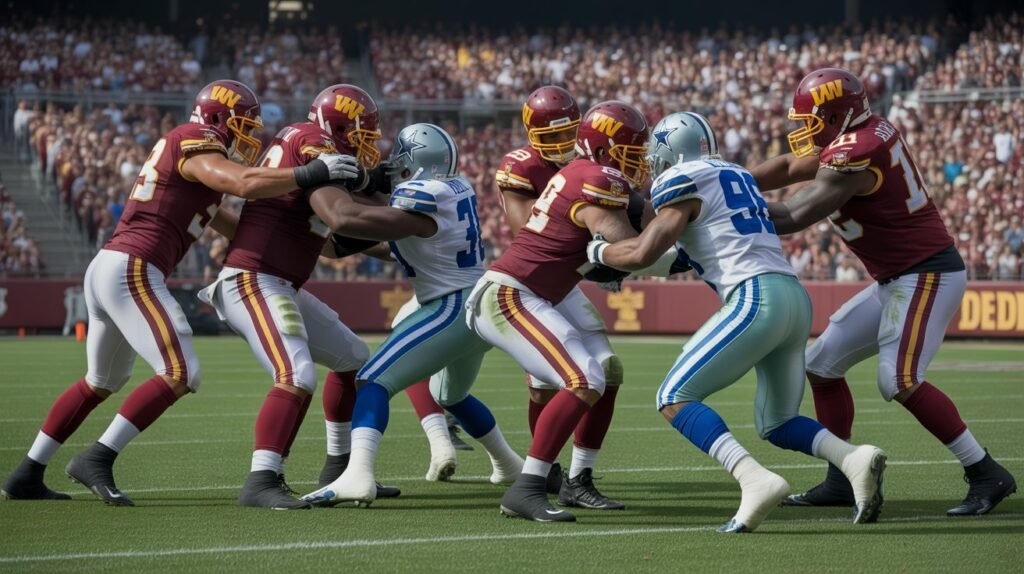 washington commanders vs dallas cowboys match player stats