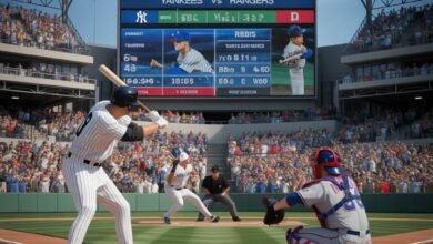 new york yankees vs texas rangers match player stats