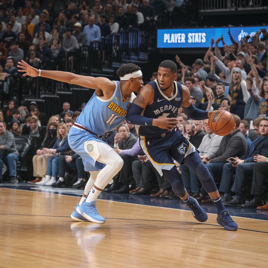 memphis grizzlies vs denver nuggets match player stats