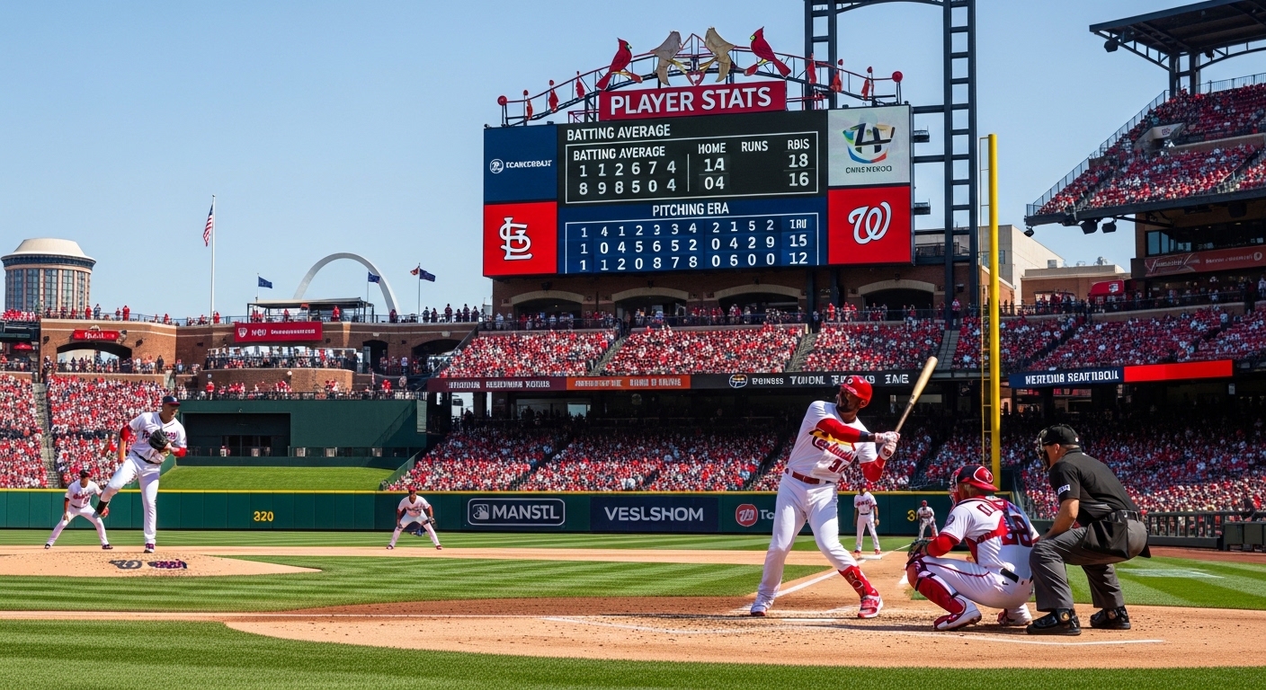 st. louis cardinals vs washington nationals match player stats