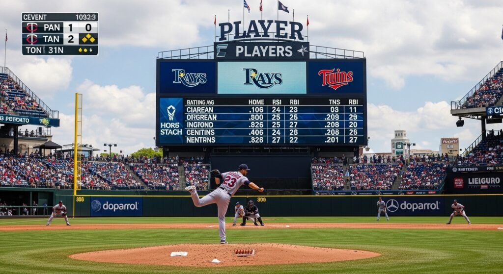 tampa bay rays vs minnesota twins match player stats