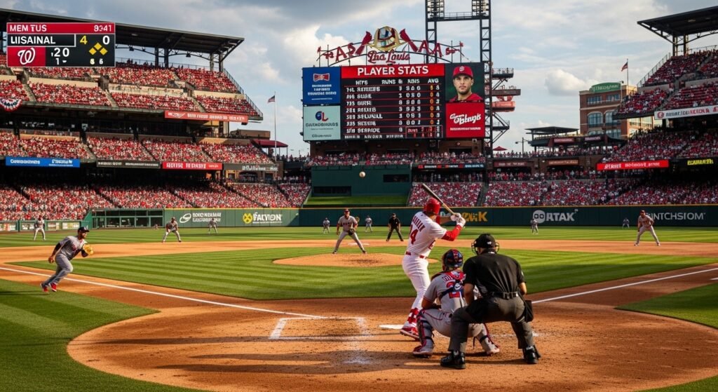 st. louis cardinals vs washington nationals match player stats
