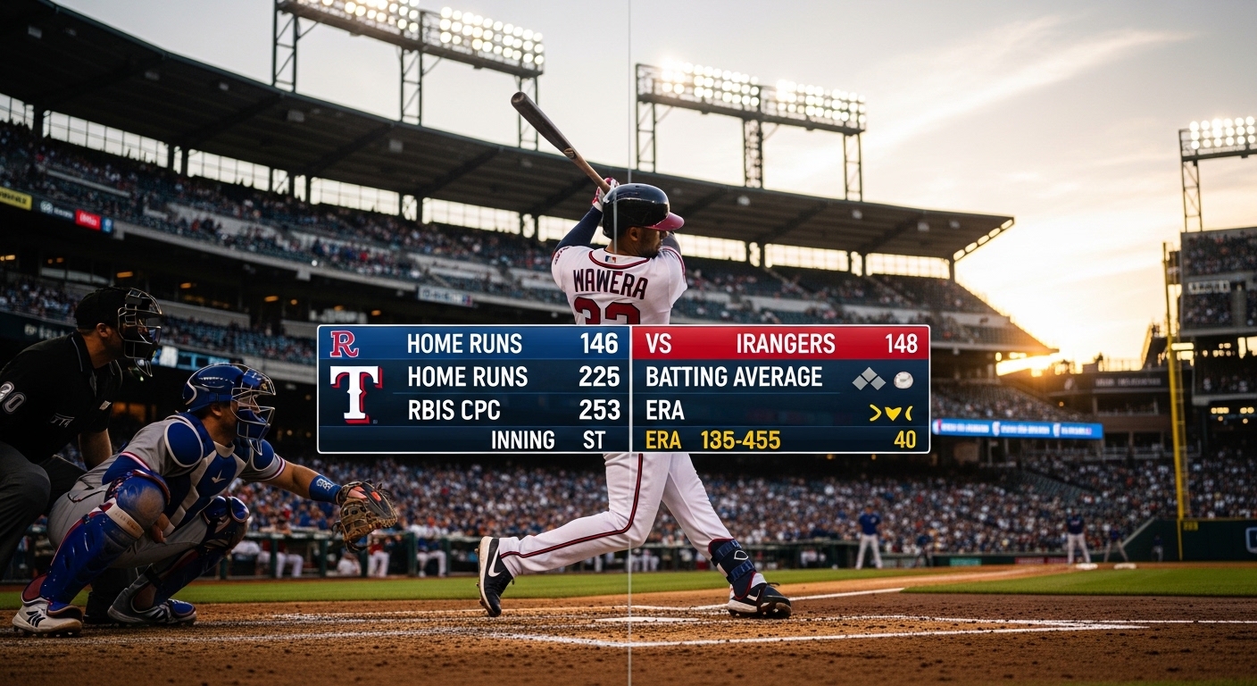atlanta braves vs texas rangers match player stats